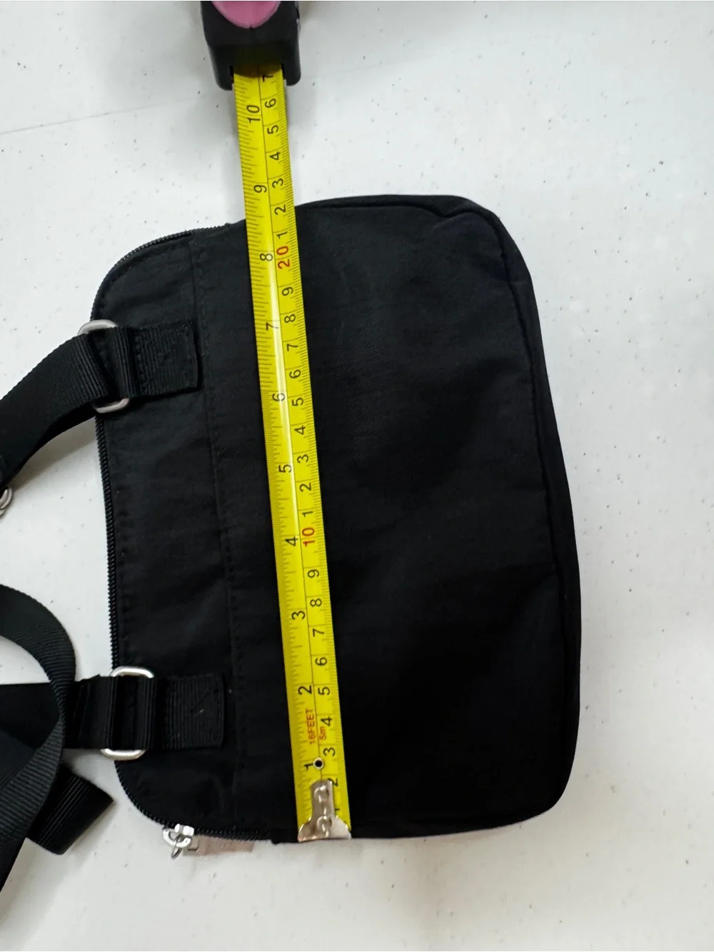 Baggallini Black Crossbody Messenger with Silver Hardware